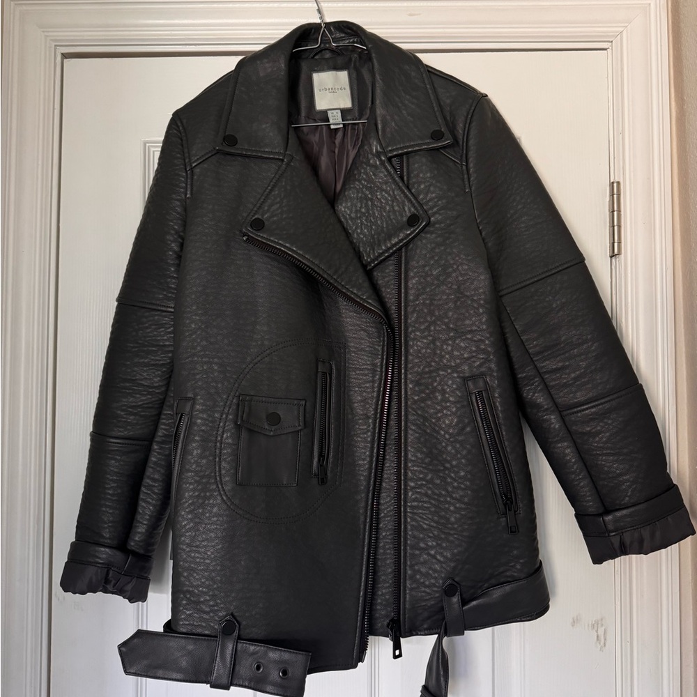Urbancode Aviator Faux Leather Jacket